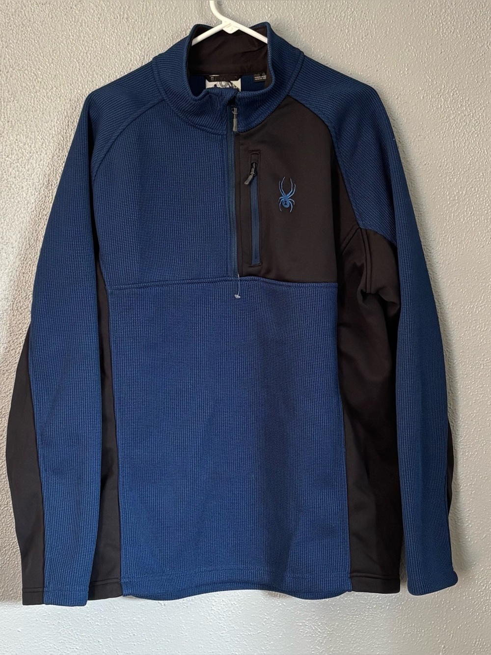 Spyder Royal Blue and Black Quarter Zip Jacket Men’s Size XXL